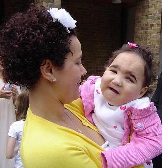 Young child at a Baptism